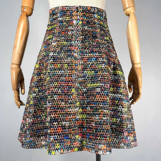 AKRIS - AKRIS New Printed Multicolour Perforated Skirt - AVVIIVVA.COM