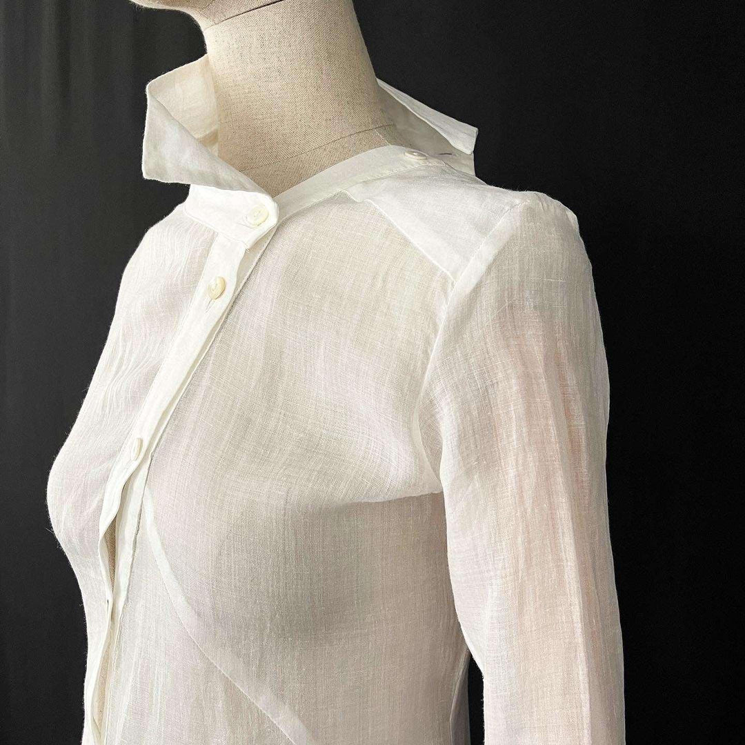 ALEKSANDR MANAMIS - ALEKSANDR MANAMIS Exclusive Asymmetric Shirt - AVVIIVVA.COM