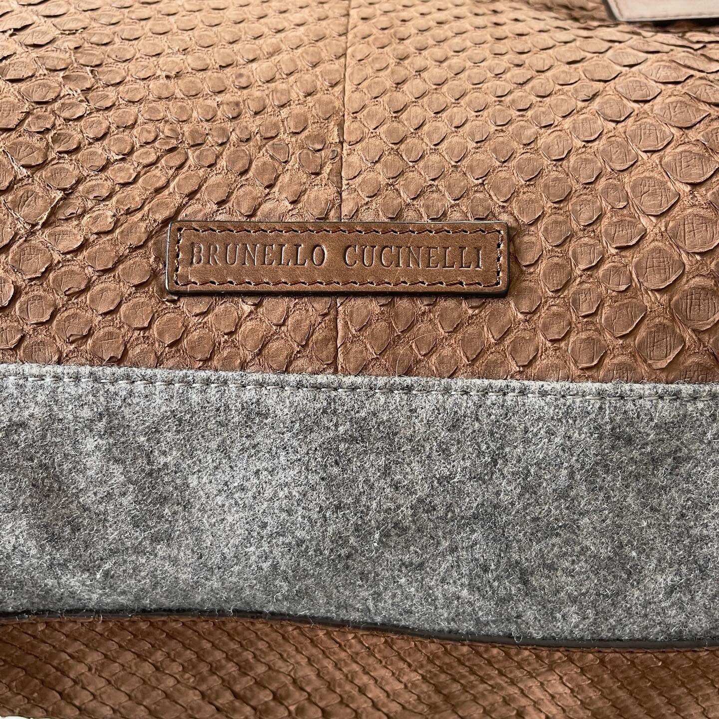 BRUNELLO CUCINELLI - BRUNELLO CUCINELLI Python Leather Bag - AVVIIVVA.COM