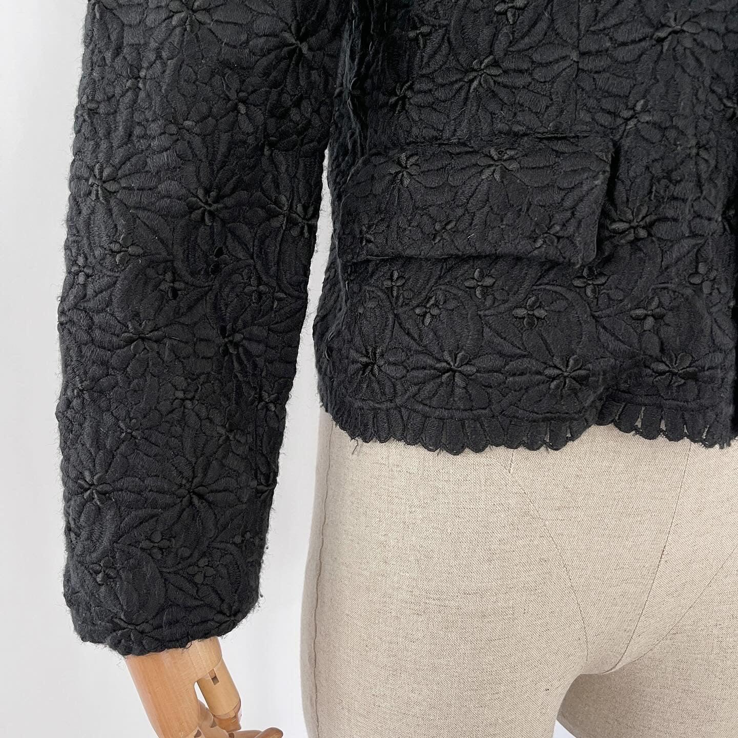 COMME DES GARCONS - COMME DES GARCONS Black Lace Jacket - AVVIIVVA.COM