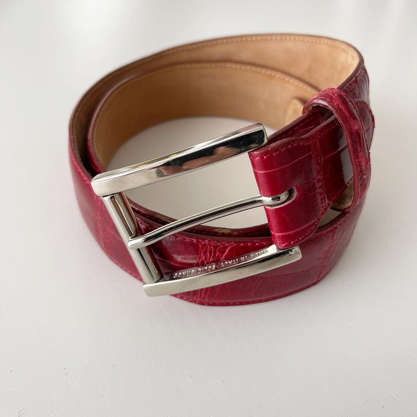 CROCODILE LEATHER - CROCODILE LEATHER Belt - AVVIIVVA.COM