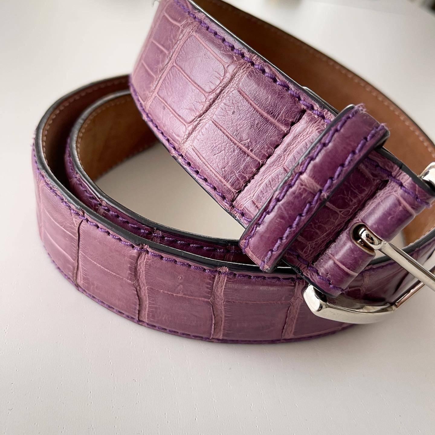 CROCODILE LEATHER - CROCODILE LEATHER Belt - AVVIIVVA.COM