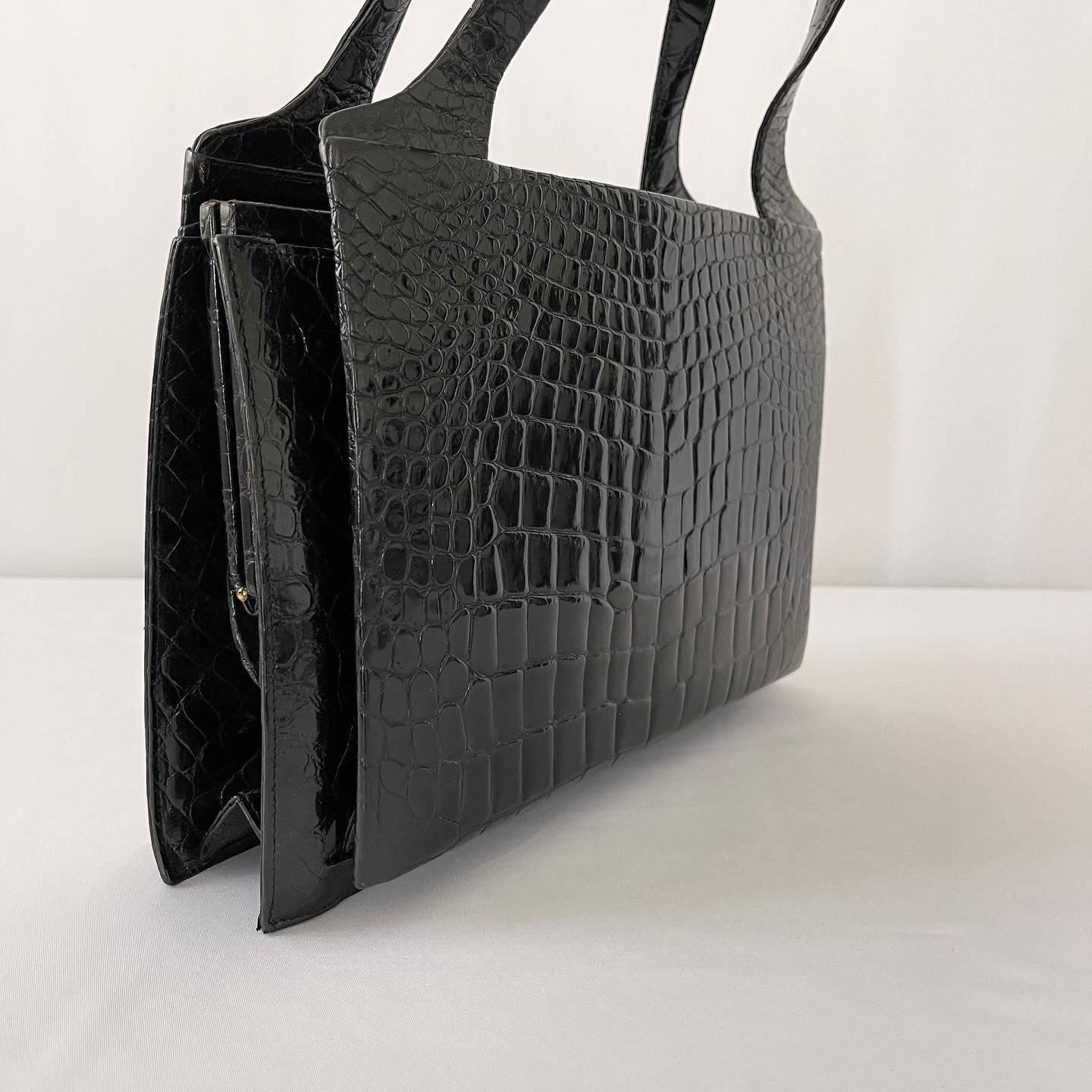 VINTAGE - CROCODILE LEATHER VINTAGE BAG - AVVIIVVA.COM