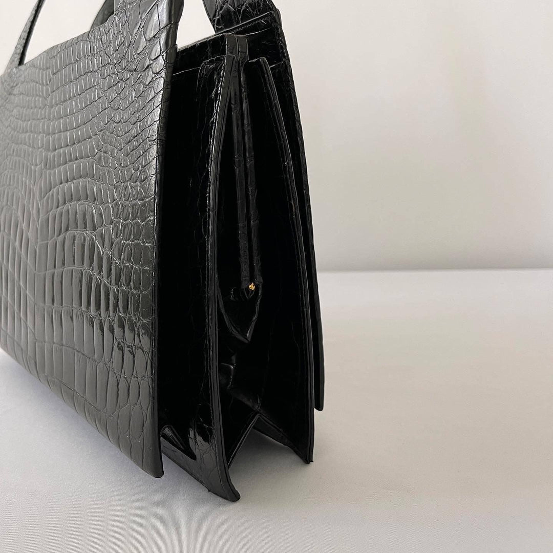VINTAGE - CROCODILE LEATHER VINTAGE BAG - AVVIIVVA.COM