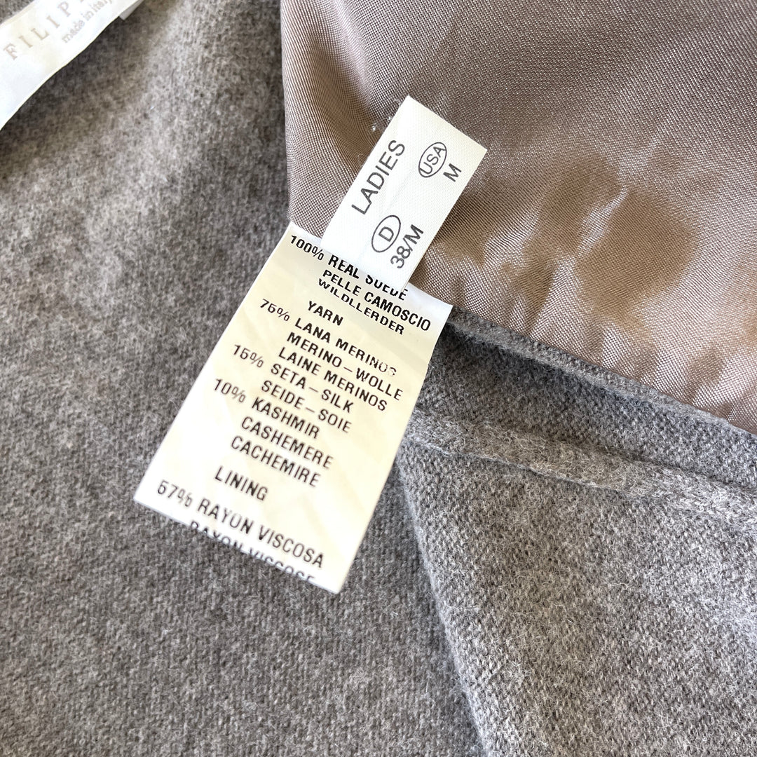 FABIANA FILIPPI - FABIANA FILIPPI Wool/Leather Cardigan - AVVIIVVA.COM