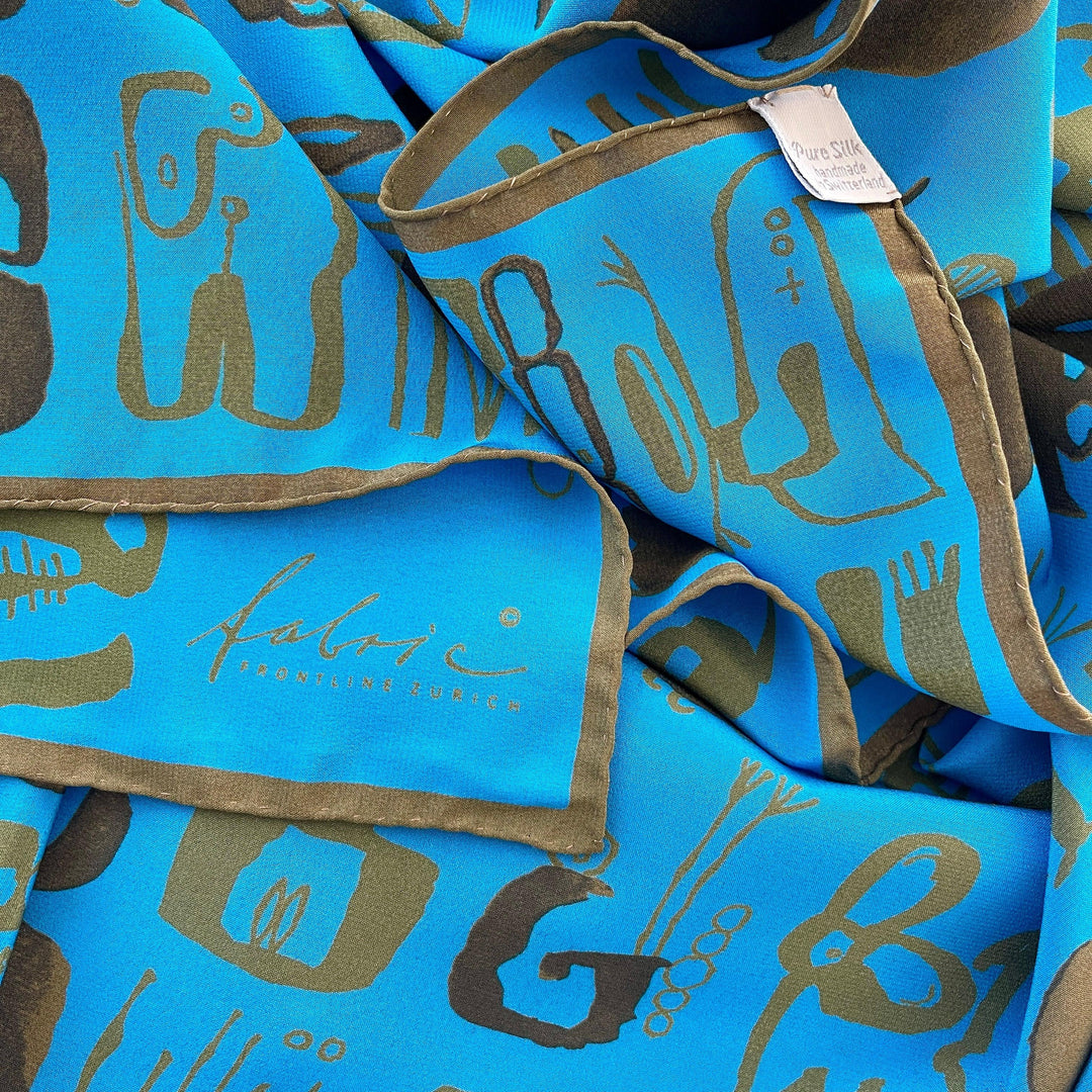 FABRIC FRONTLINE - FABRIC FRONTLINE Silk Scarf - AVVIIVVA.COM
