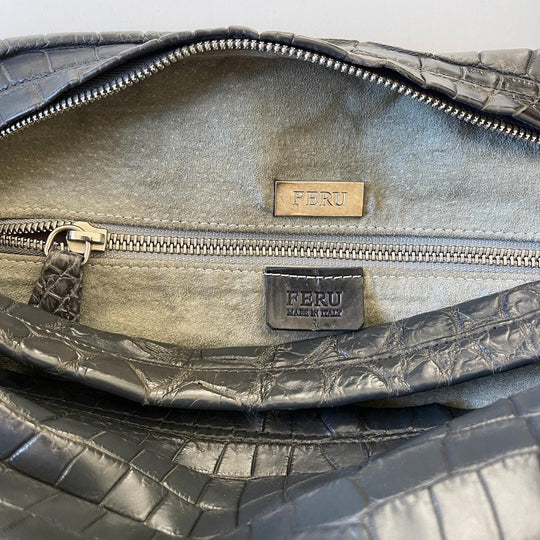FERU - FERU crocodile leather bag - AVVIIVVA.COM