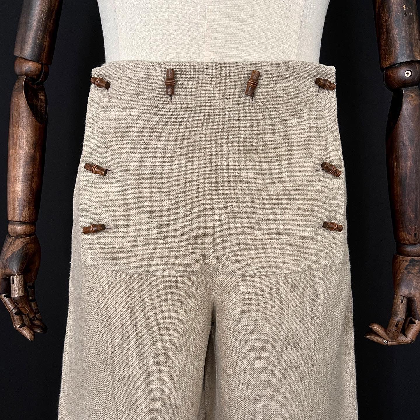 JEAN PAUL GAULTIER - JEAN PAUL GAULTIER Vintage Classic Linen Sailor men's Pants - AVVIIVVA.COM