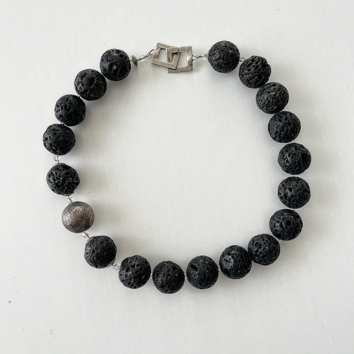 LAVA STONE + SILVER - LAVA STONE + SILVER Necklace - AVVIIVVA.COM