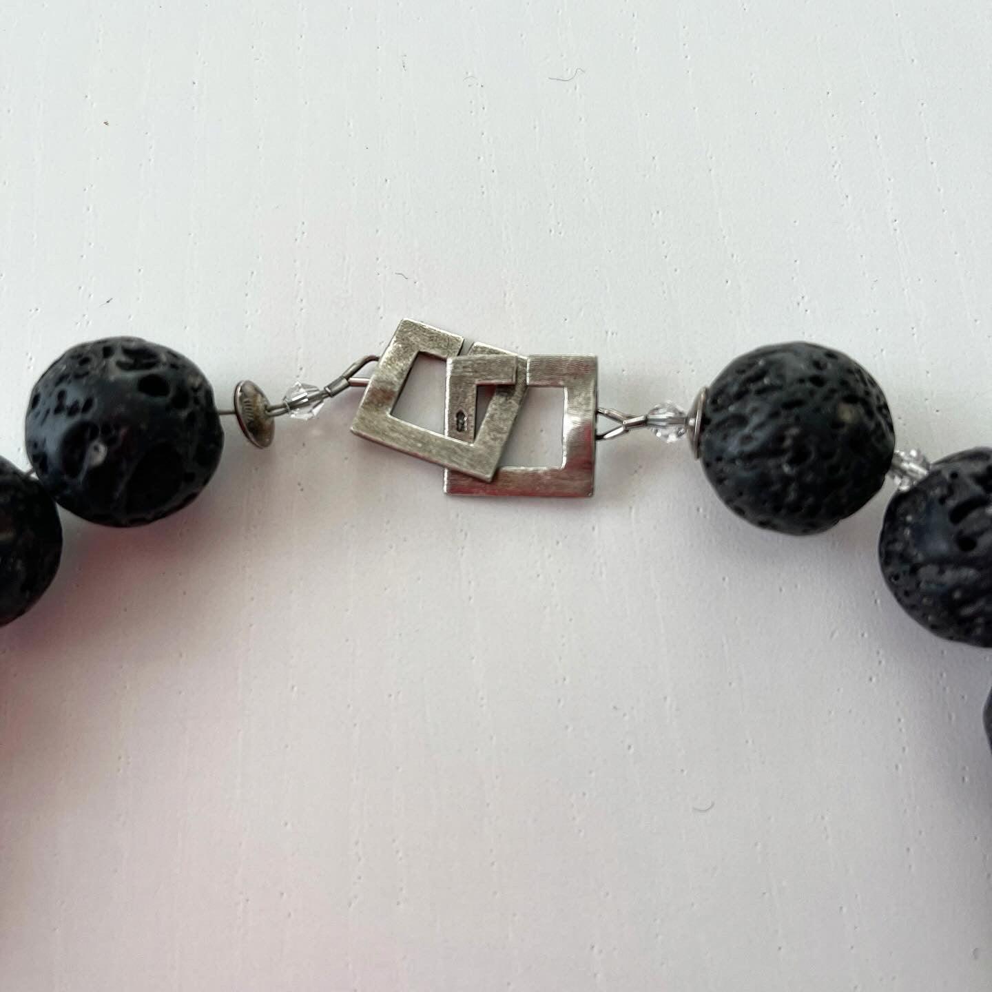 LAVA STONE + SILVER - LAVA STONE + SILVER Necklace - AVVIIVVA.COM