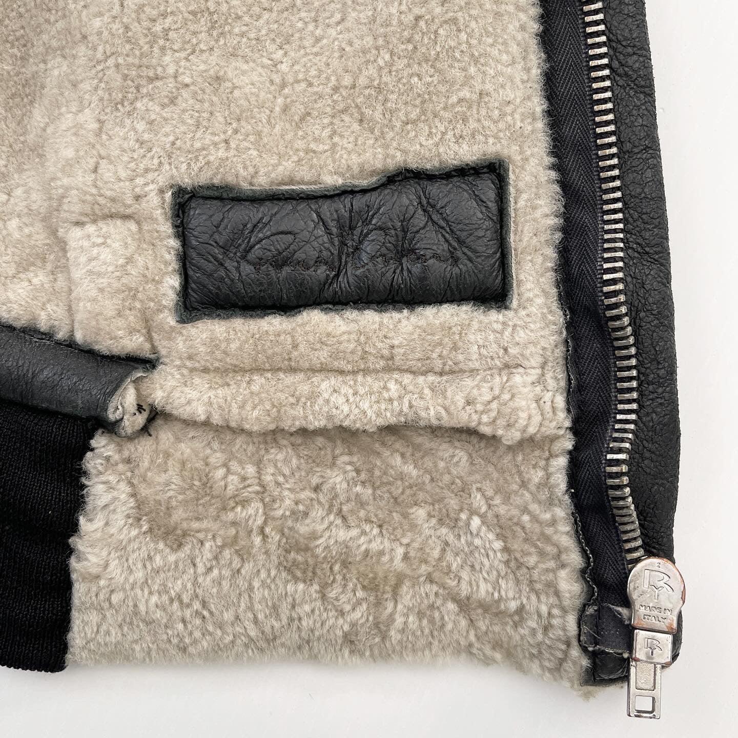 RICK OWENS - RICK OWENS Lamb Shearling Jacket - AVVIIVVA.COM