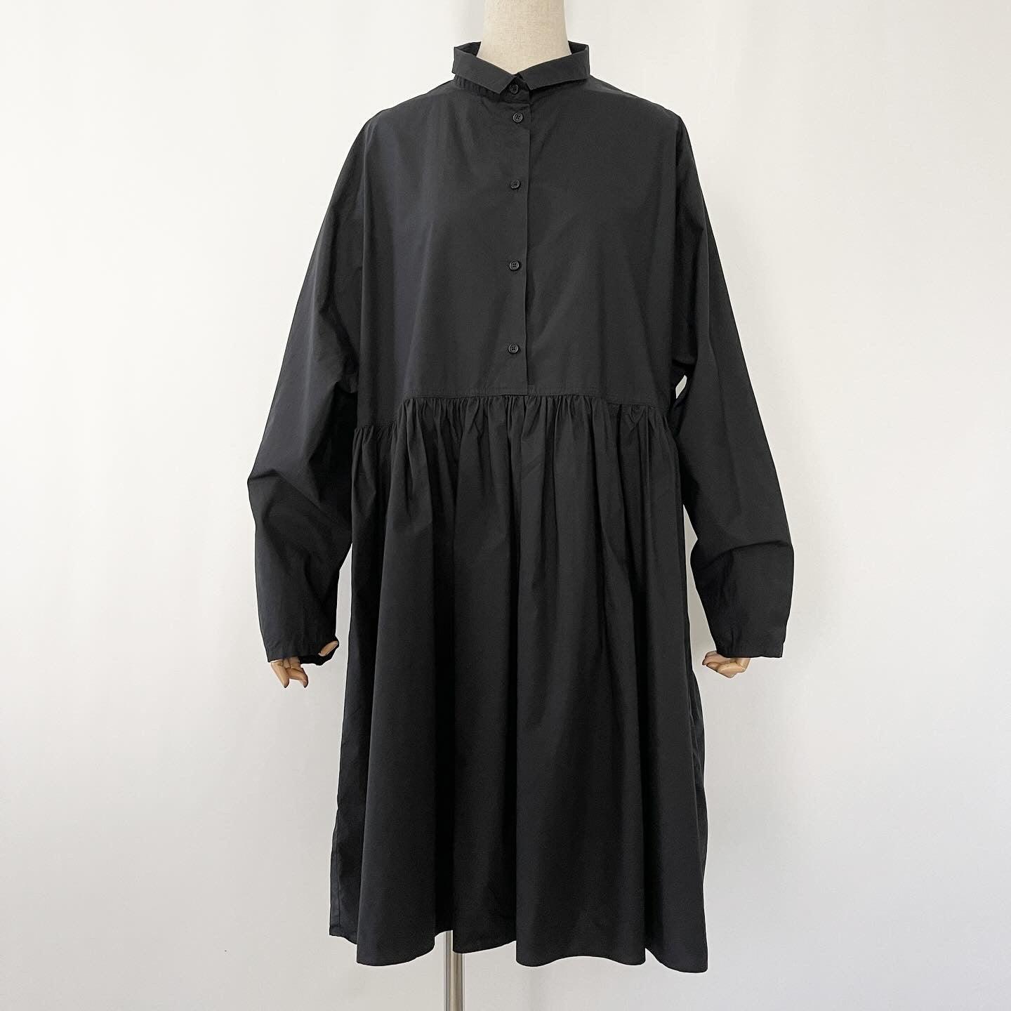 RUNDHOLZ - RUNDHOLZ Oversized Black Cotton Dress - AVVIIVVA.COM