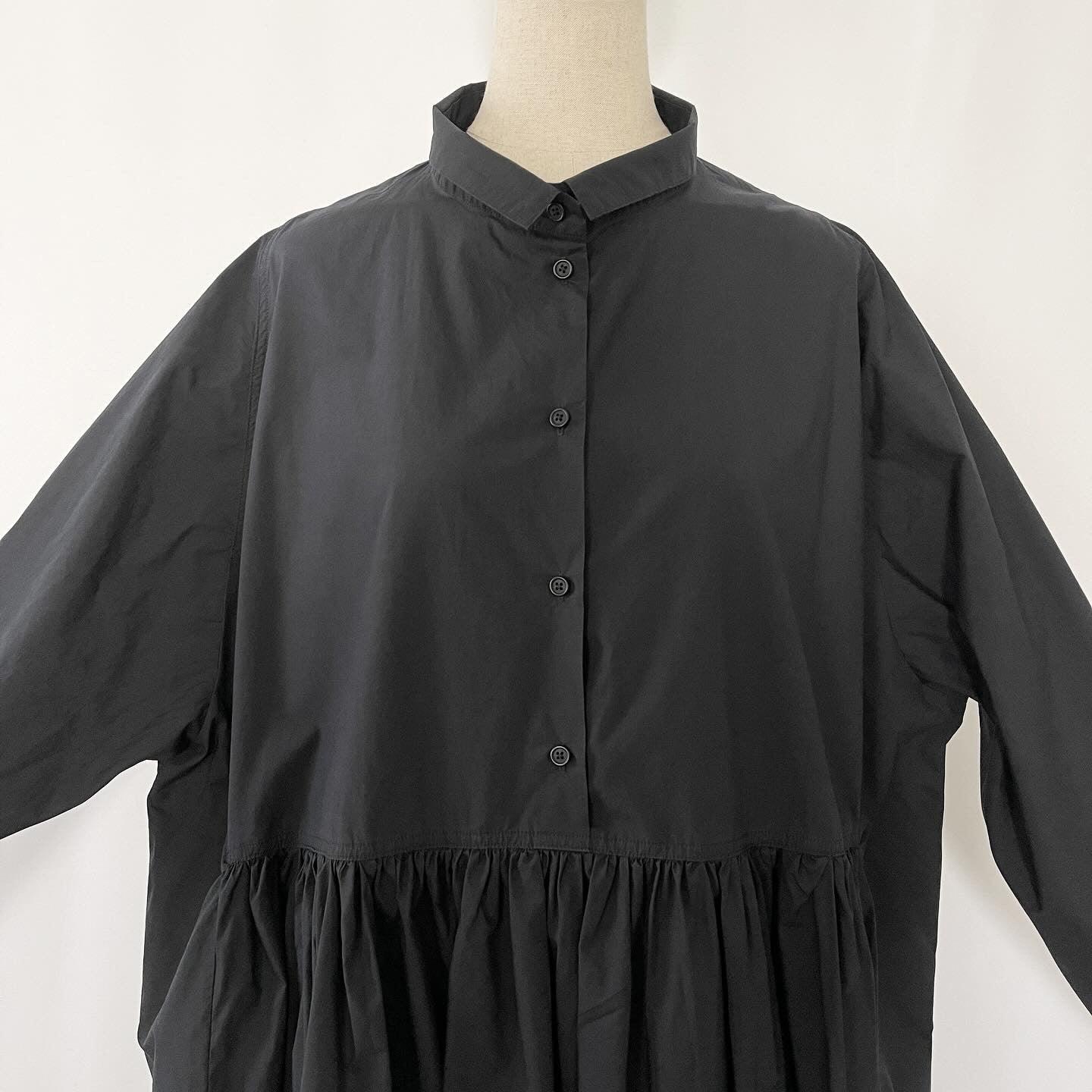 RUNDHOLZ - RUNDHOLZ Oversized Black Cotton Dress - AVVIIVVA.COM