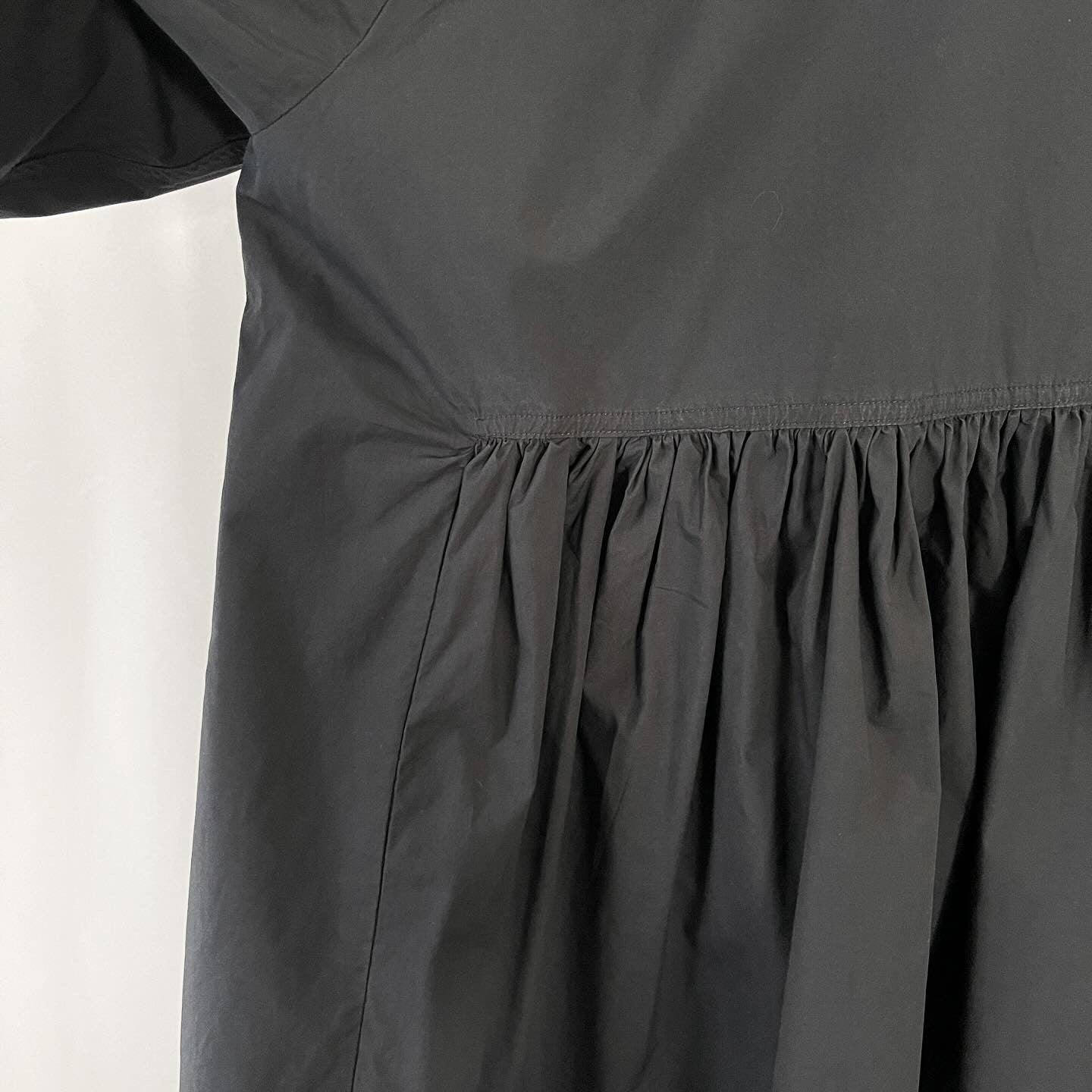 RUNDHOLZ - RUNDHOLZ Oversized Black Cotton Dress - AVVIIVVA.COM