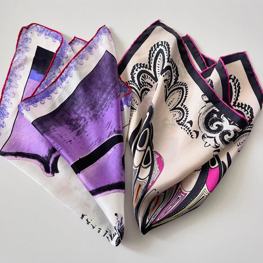 SET OF 2 - SET OF 2 Silk Scarves - AVVIIVVA.COM