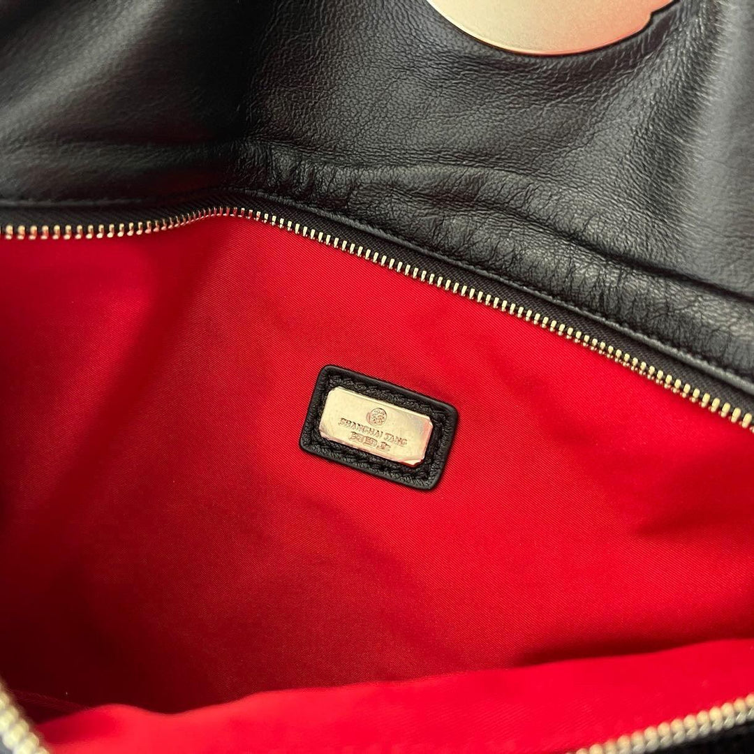 SHANGHAI TANG - SHANGHAI TANG Leather Handbag With Jade - AVVIIVVA.COM
