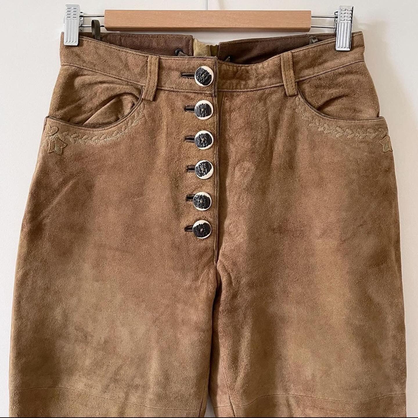 VINTAGE - TRADITIONAL AUSTRIAN Vintage Leather Pants - AVVIIVVA.COM