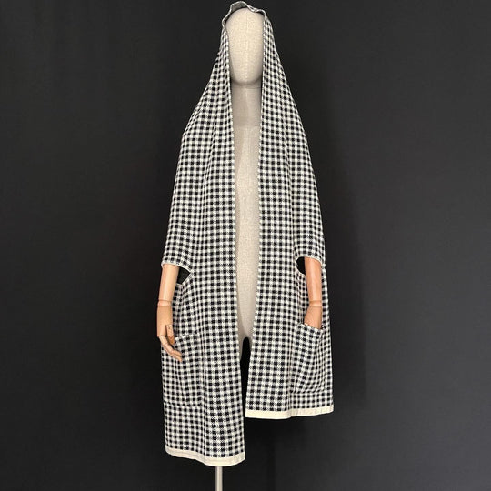 YOHJI YAMAMOTO - YOHJI YAMAMOTO Archive 2003 Houndstooth runway transformer scarf - AVVIIVVA.COM