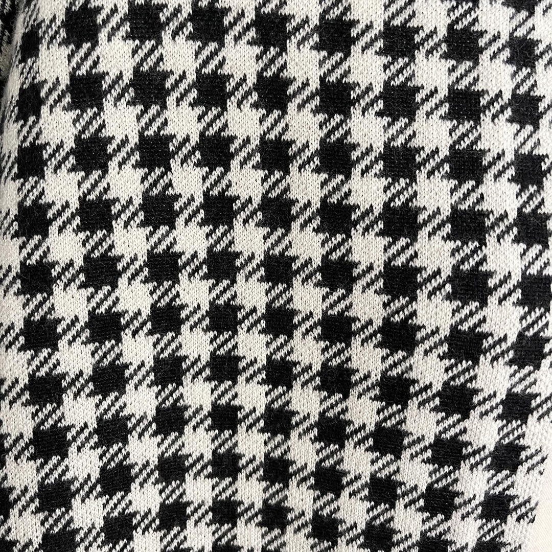 YOHJI YAMAMOTO - YOHJI YAMAMOTO Archive 2003 Houndstooth runway transformer scarf - AVVIIVVA.COM