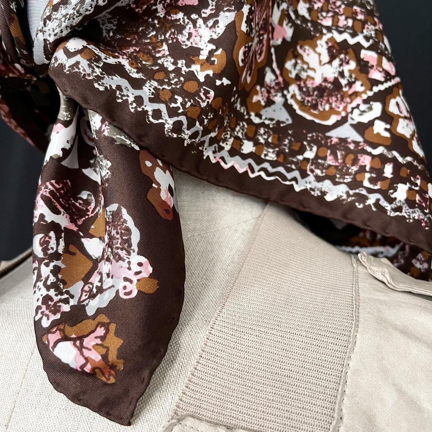 RUDOLF BRAUCHBAR & CIE SA - RUDOLF BRAUCHBAR & CIE SA Vintage silk scarf - AVVIIVVA.COM
